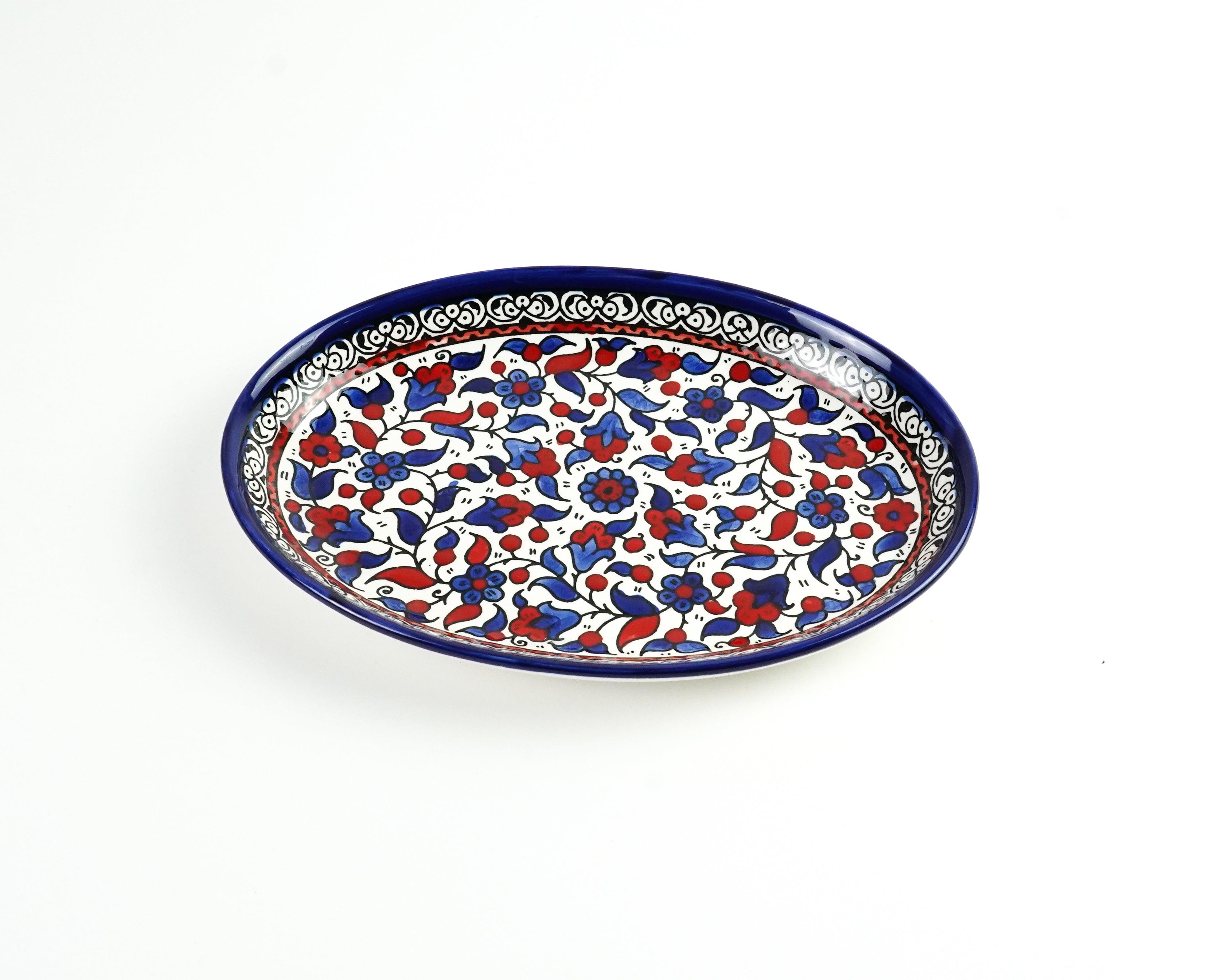 Oval 25 cm flach