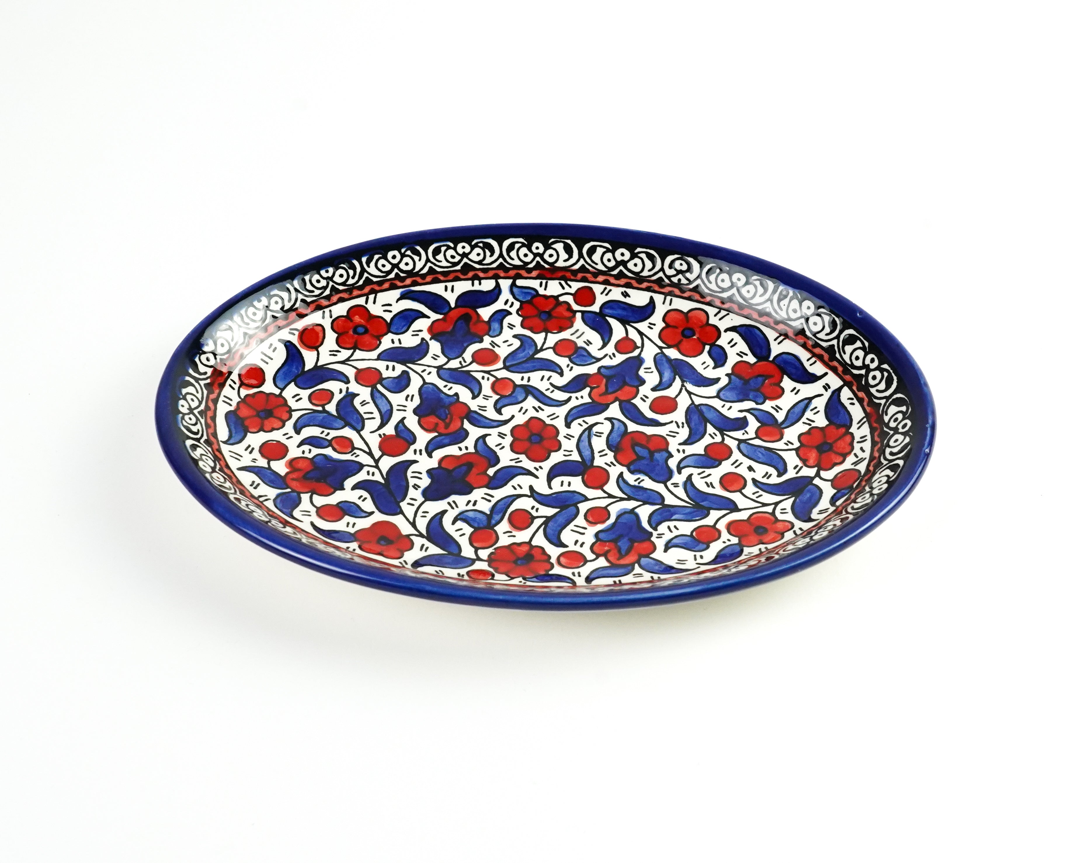Oval 22 cm flach